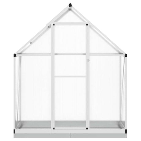 Vidaxl tuinkas met basisframe 169x58x202 cm aluminium zilverkleurig
