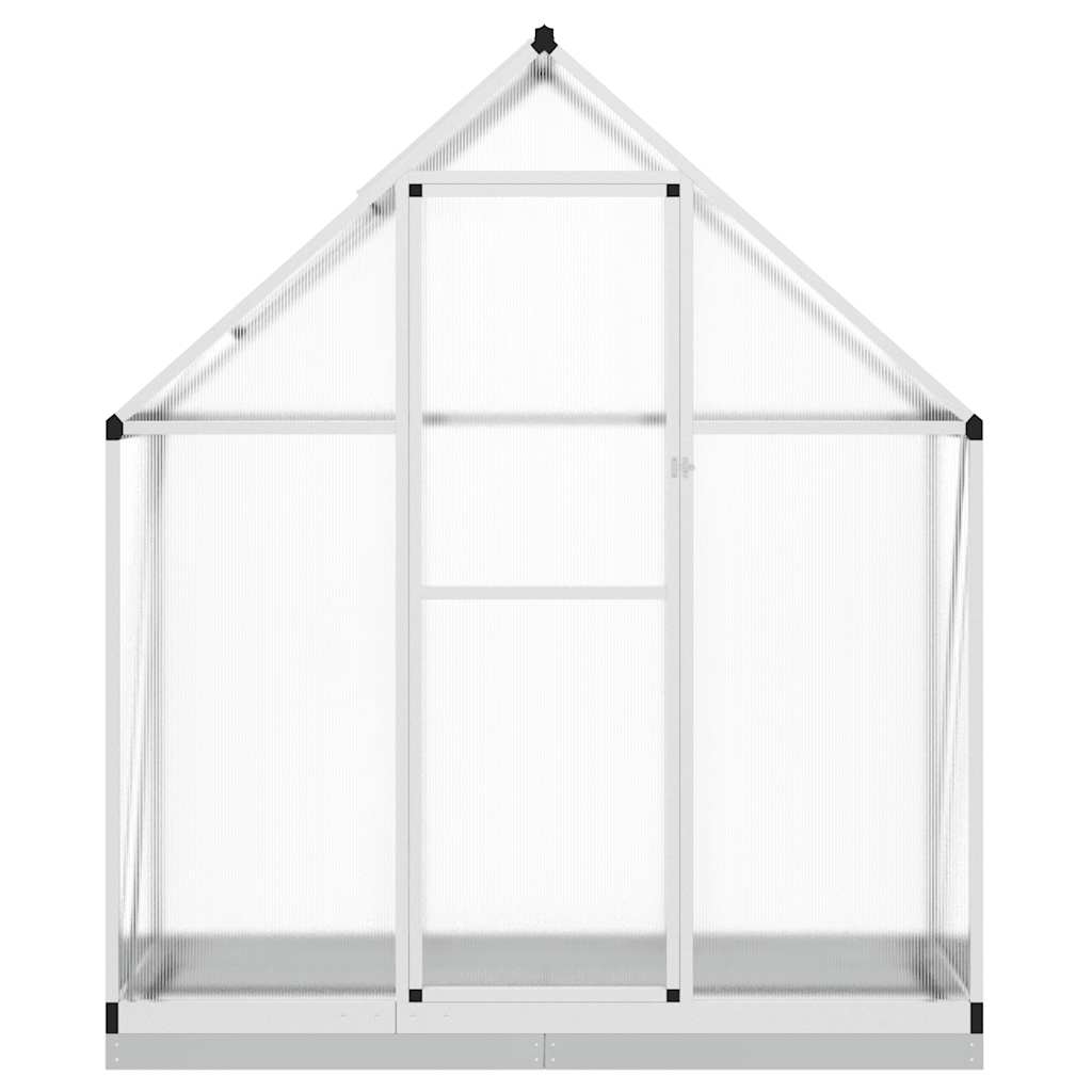 Vidaxl tuinkas met basisframe 169x58x202 cm aluminium zilverkleurig