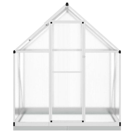 Vidaxl tuinkas met basisframe 169x114x202 cm aluminium zilverkleurig