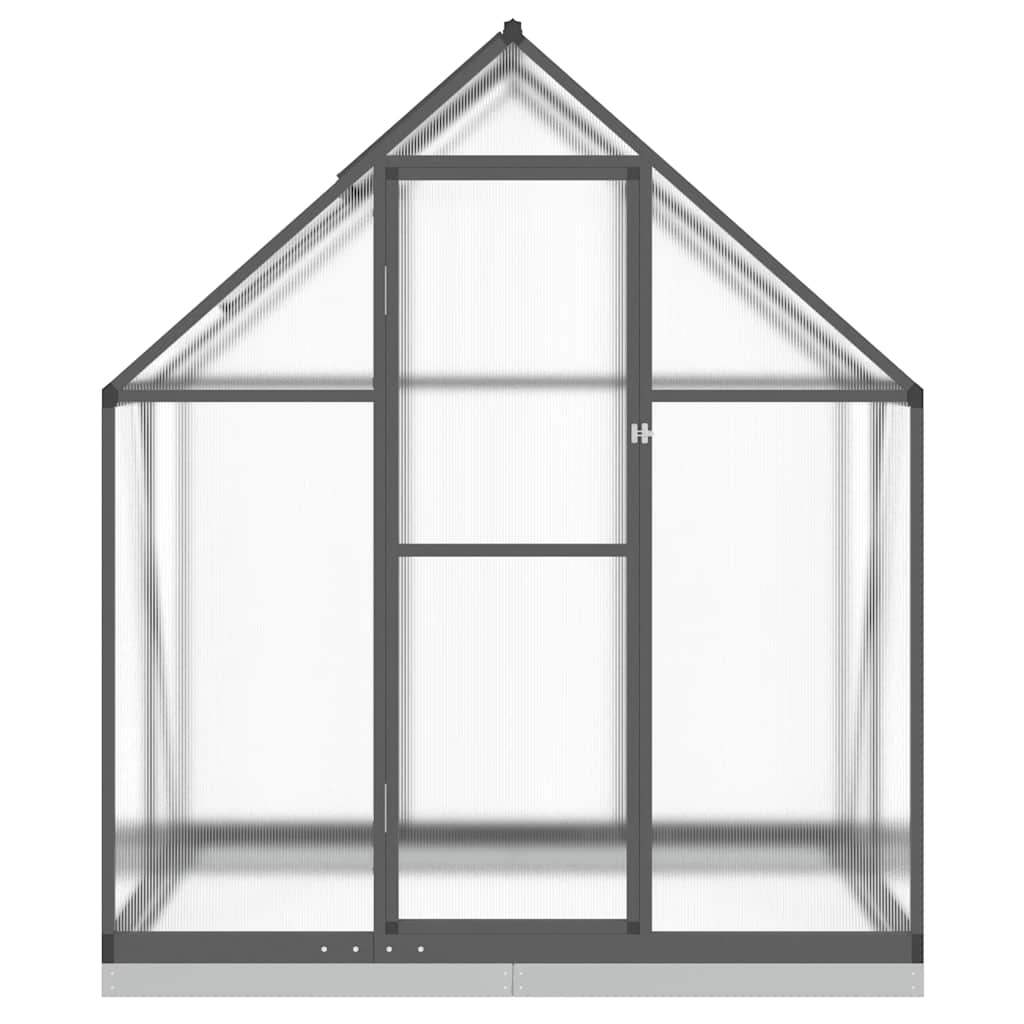 Vidaxl tuinkas met basisframe 169x114x202 cm aluminium antracietkleur