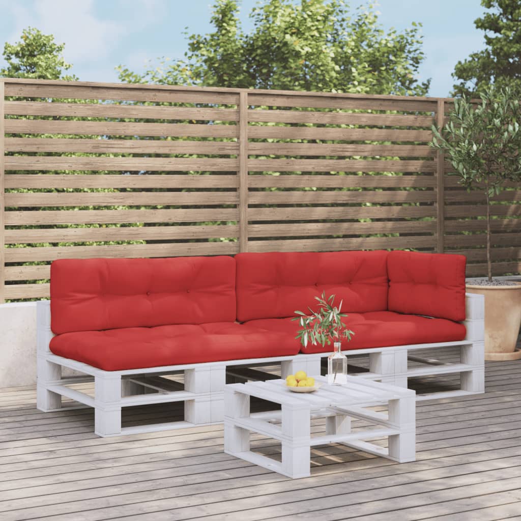 Vidaxl palletkussens 5 st stof rood