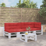 Vidaxl palletkussens 5 st stof rood