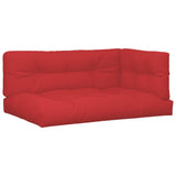 Vidaxl palletkussens 7 st stof rood