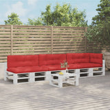 Vidaxl palletkussens 7 st stof rood