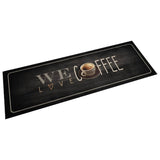 Vidaxl Kichen Matloble Kaffi Text 60x180 cm Velvett