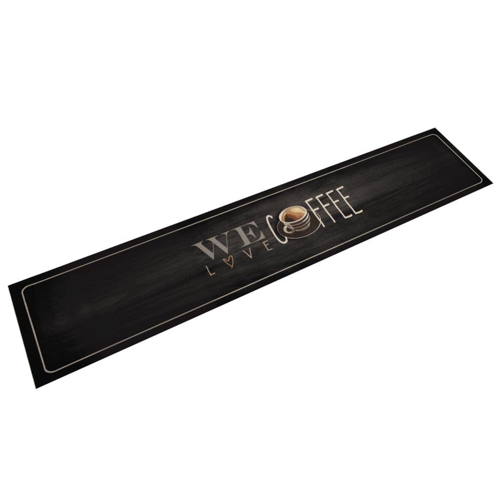 Vidaxl Kichen Matloschable Kaffi Text 60x300 cm Velvett