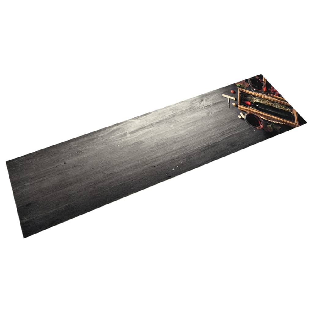 Vidaxl keukenmat wasbaar wijnflesprint 60x300 cm fluweel