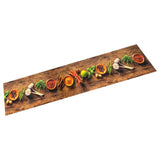 Vidaxl keukenmat wasbaar kruidenprint 60x180 cm fluweel