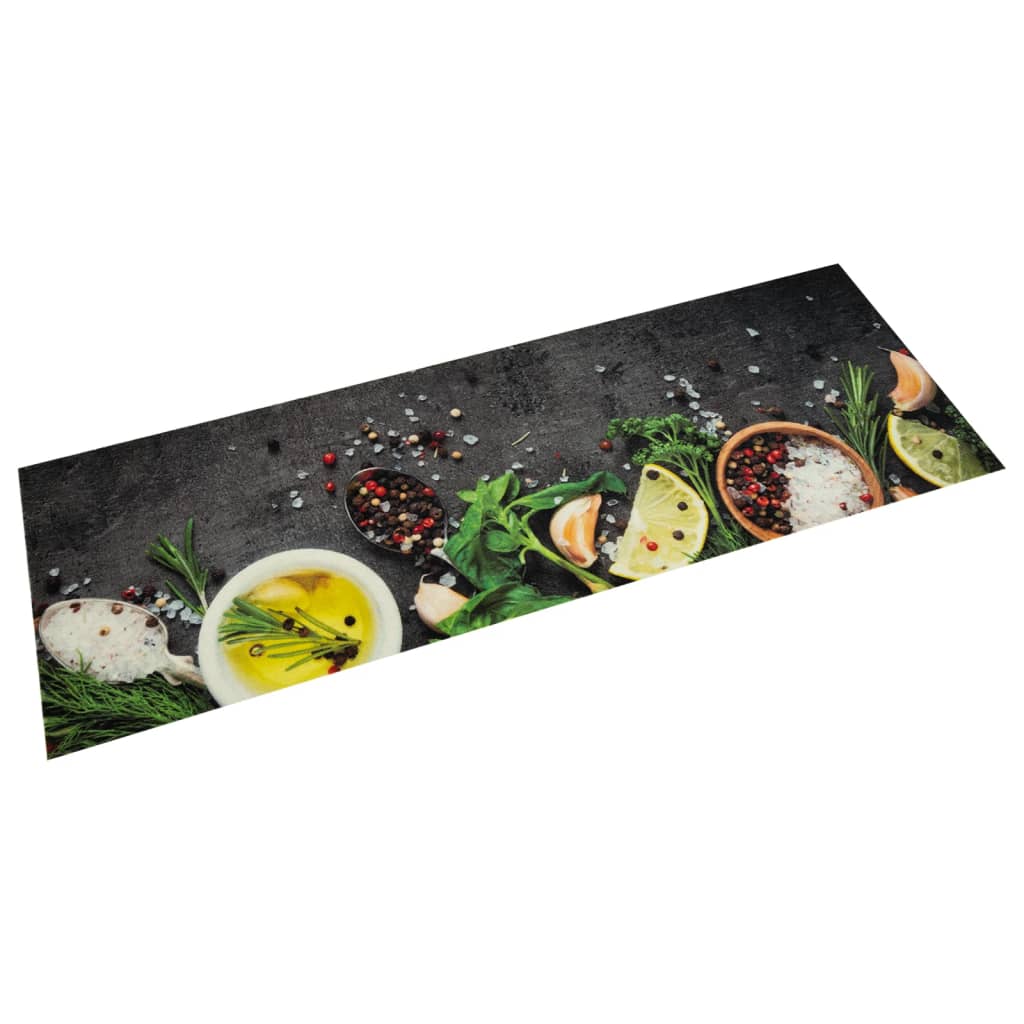 Vidaxl Kitchen Mat wäschen Hirb Print 60x180 cm Velvett