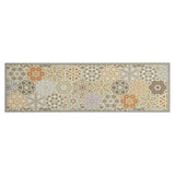 Vidaxl keukenmat wasbaar zeshoekpastelprint 45x150 cm fluweel