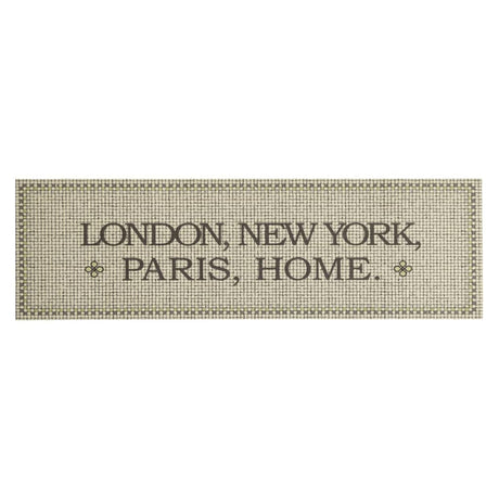 Vidaxl keukenmat wasbaar home-tekst 45x150 cm fluweel