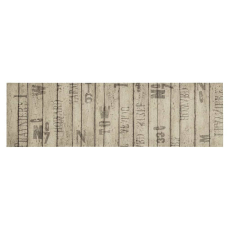 Vidaxl keukenmat wasbaar hekprint 45x150 cm fluweel