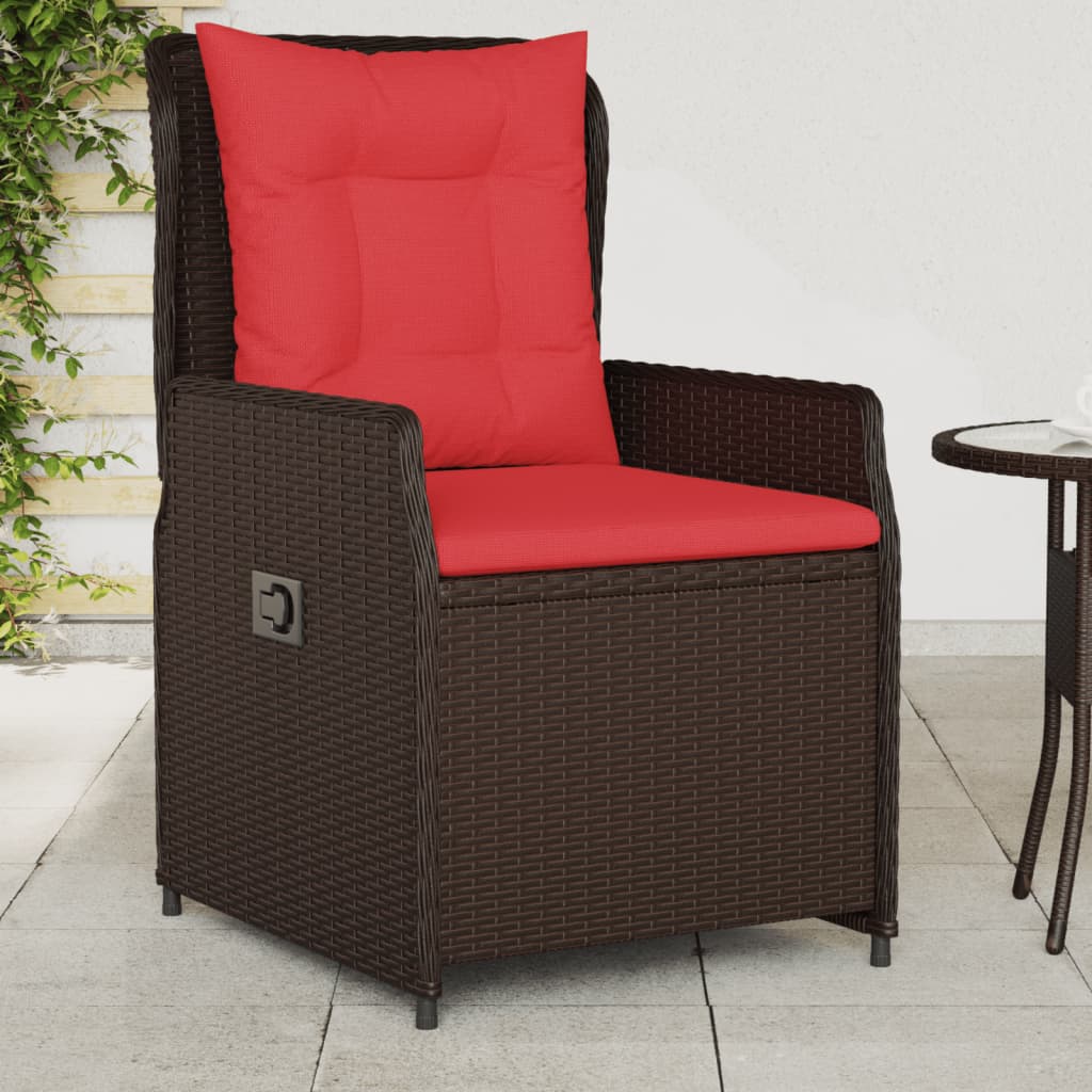 Vidaxl liggende tuinstoelen 2 stuks bruin polyrotan
