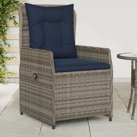Vidaxl liggende tuinstoelen 2 stuks grijs polyrotan