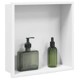 Vidaxl douchenis 32x32x9 cm roestvrijstaal matwit