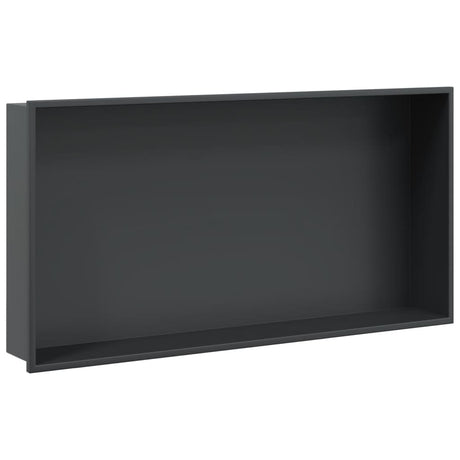 Vidaxl douchenis 62x32x9 cm roestvrijstaal matzwart