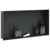Vidaxl douchenis 62x32x9 cm roestvrijstaal matzwart