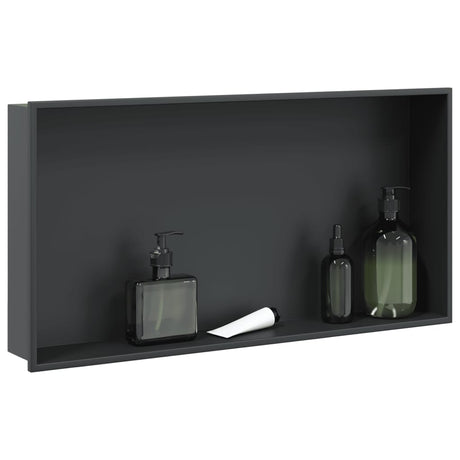 Vidaxl douchenis 62x32x9 cm roestvrijstaal matzwart