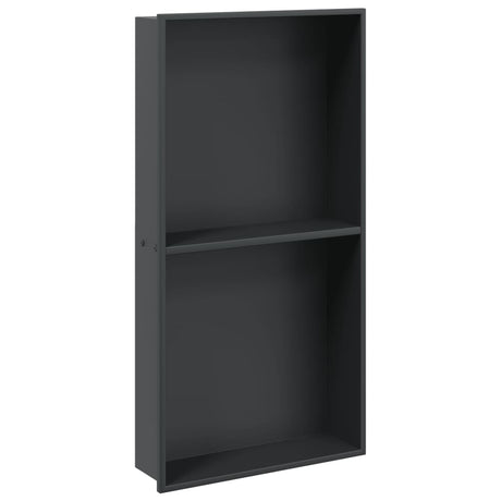 Vidaxl douchenis 32x62x9 cm roestvrijstaal matzwart