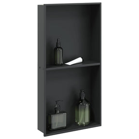 Vidaxl douchenis 32x62x9 cm roestvrijstaal matzwart