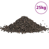Vidaxl basaltgrind 25 kg 5-8 mm zwart