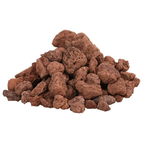 Vidaxl lavastenen 10 kg 1-2 cm rood