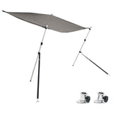 Vidaxl schaduwdoekset t-top 170x170x(113-182,5) cm antracietgrijs