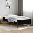 Vidaxl bedframe bewerkt hout en metaal zwart 90x200 cm
