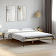 Vidaxl bedframe bewerkt hout metaal sonoma eikenkleurig 140x200 cm