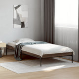 Vidaxl bedframe bewerkt hout en metaal bruin eikenkleurig 90x190 cm