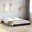 Vidaxl bedframe bewerkt hout metaal zwart 135x190 cm