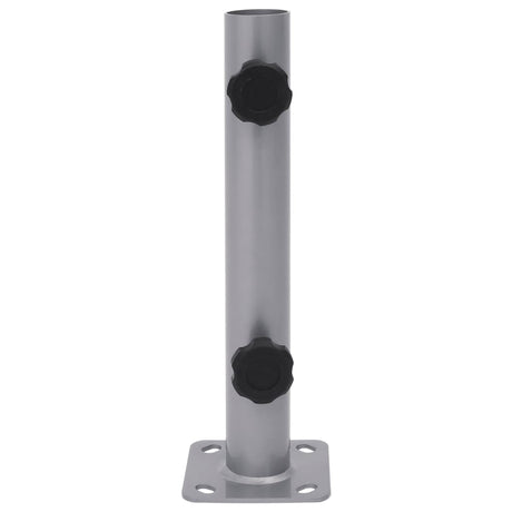Vidaxl parasolvoet voor ø32 34 38 mm stok staal zilverkleurig