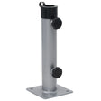 Vidaxl parasolvoet voor ø38 48 mm stok staal zilverkleurig