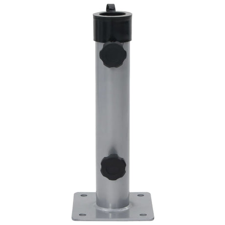 Vidaxl parasolvoet voor ø38 48 mm stok staal zilverkleurig