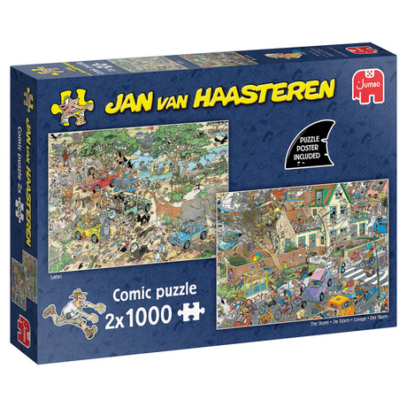 Jumbo puzzel 2x1000 st. jvh - safari storm