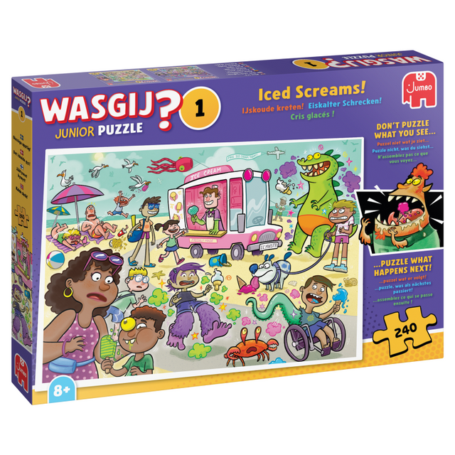 Jumbo wasgij junior - ijskoude kreten! - 240 stukjes - legpuzzel voor kinderen