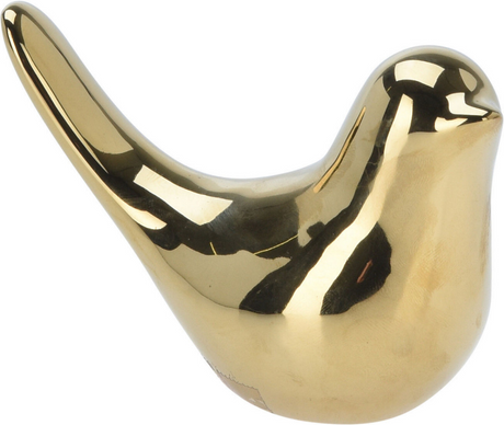Vogel goud 8cm 2 assorti