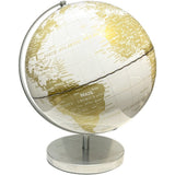 Overige merken wereldbol met licht 26x25x31 cm wit goud