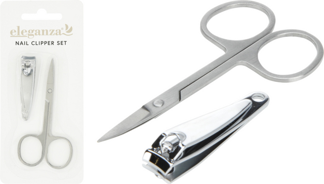 Eleganza eleganze nagelknipper rvs set 2-delig