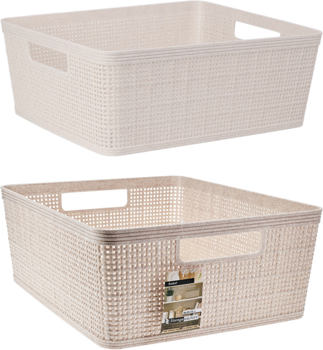 Opbergmandje ratan sand - 350x290x130mm