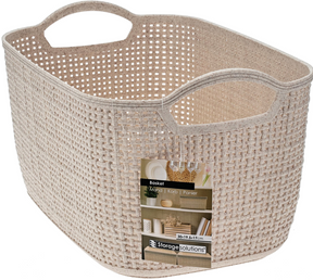 Opbergmand ratan sand - 300x195x144mm