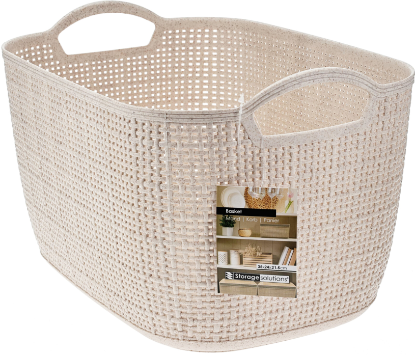 Opbergmand ratan sand - 350x290x96mm