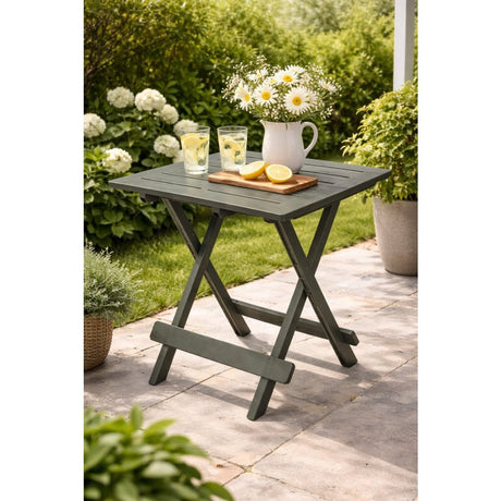 Pro garden campingtafel 50x43x43 saliegroen kunststof