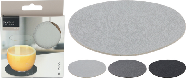 Onderzetter set pv 10cm 4 stuks