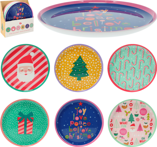 Bord melamine 21cm 6 assorti