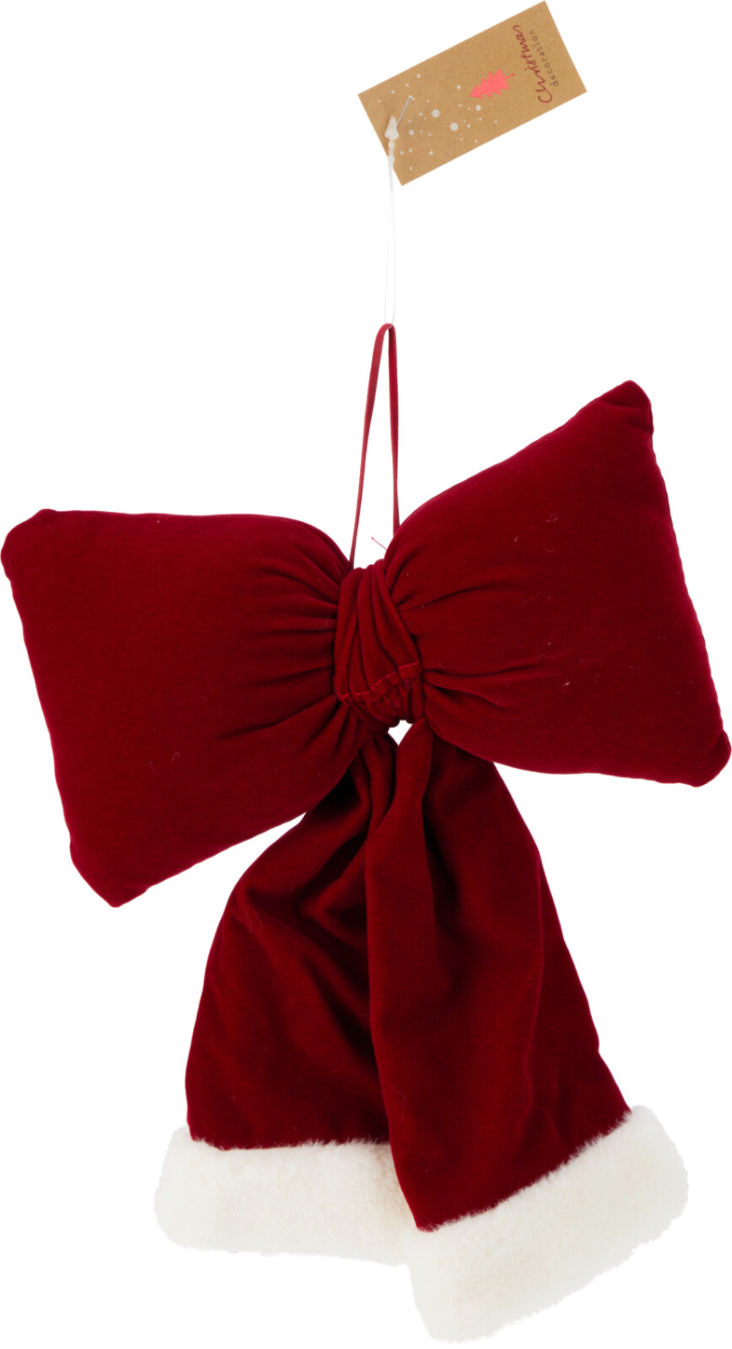 Stoffen strik 22x20cm - rood