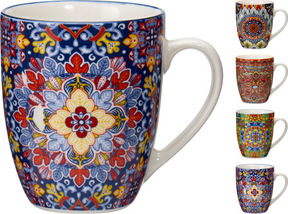 Beker porselein 35cl bohemian assorti