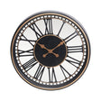 Overige merken analoge wandklok 49.5 cm zwart goud
