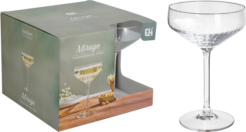 Mirage cocktail glas 29cl 4 stuks