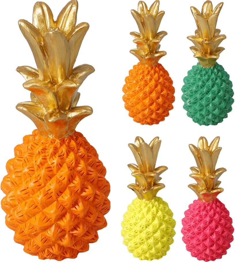 Summer deco ananas 10x25cm assorti
